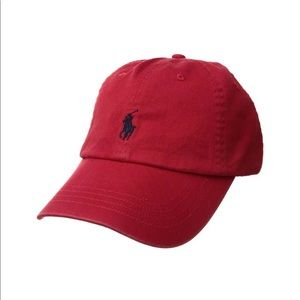 Red polo hat